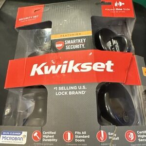Kwikset‎ Pismo Keyed Entry Knob and Single Cylinder Deadbolt 99910-070